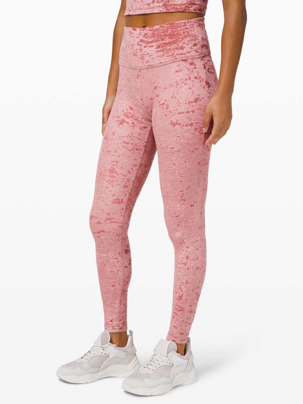 Lululemon Wunder Lounge High-Rise Tight 28" *Crushed Velvet Soft Cranberry Pink